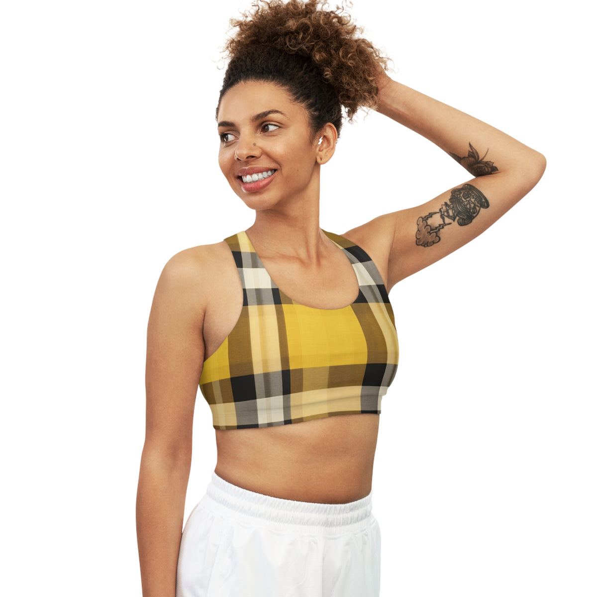 Plaid Sports Bra - NGOWE STORE
