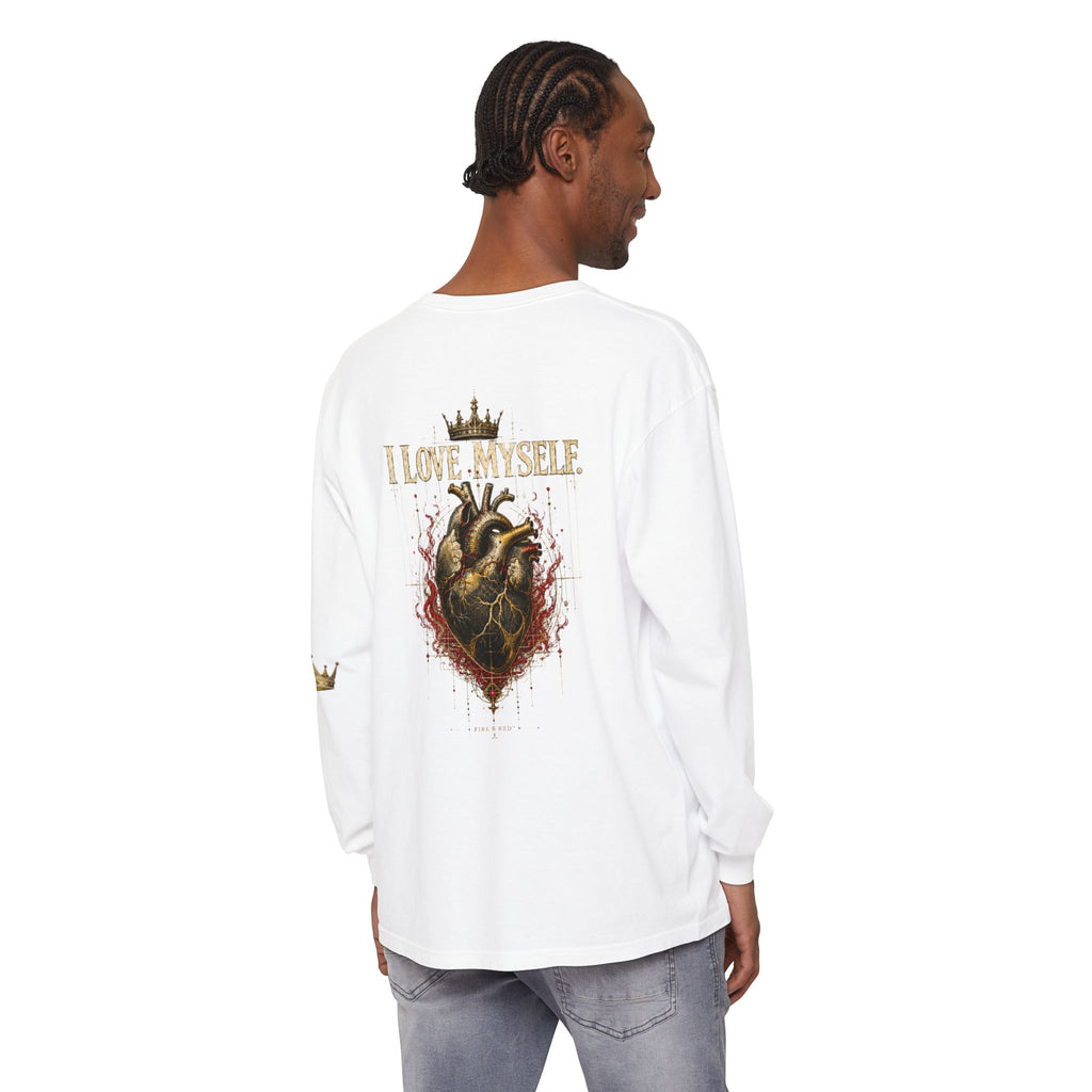 I Love Myself - Unisex Garment-dyed Long Sleeve T-Shirt - NGOWE STORE