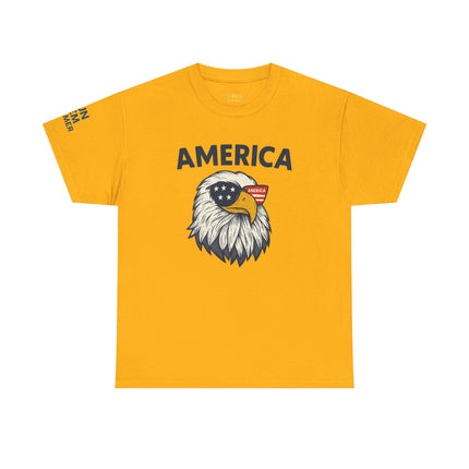Patriotic Eagle Tee, Unisex Heavy Cotton Tee, USA Independence Day Shirt, American Apparel, 4th of July Top, Freedom Graphic Tee