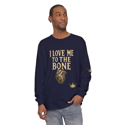 I Love Myself - Unisex Garment-dyed Long Sleeve T-Shirt - NGOWE STORE