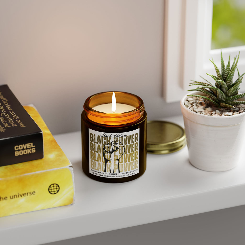 Black History Scented Candles, Coconut Apricot Wax (4oz, 9oz) - NGOWE STORE