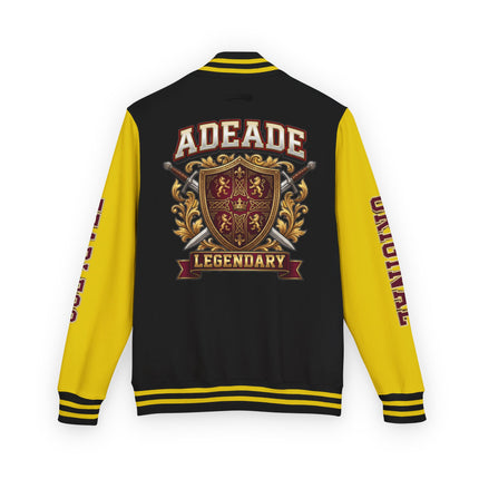 AdeAde “Original Fire” Varsity Jacket (Unisex) | NGOWE Designs Streetwear Heavyweight Letterman Jacket - NGOWE STORE