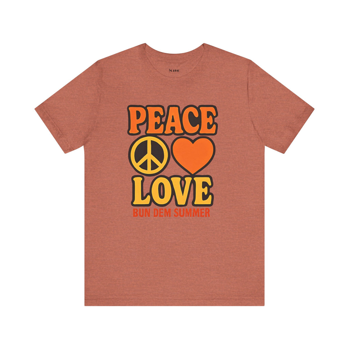 Peace & Love Summer Vibes Unisex Tee, Perfect for Festivals, Casual Outfits, Gifts, Music Events, and Spreading Positivity - NGOWE STORE