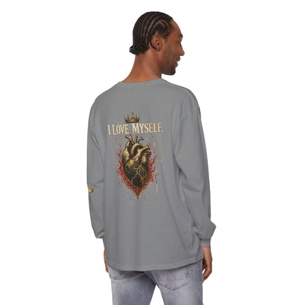I Love Myself - Unisex Garment-dyed Long Sleeve T-Shirt - NGOWE STORE