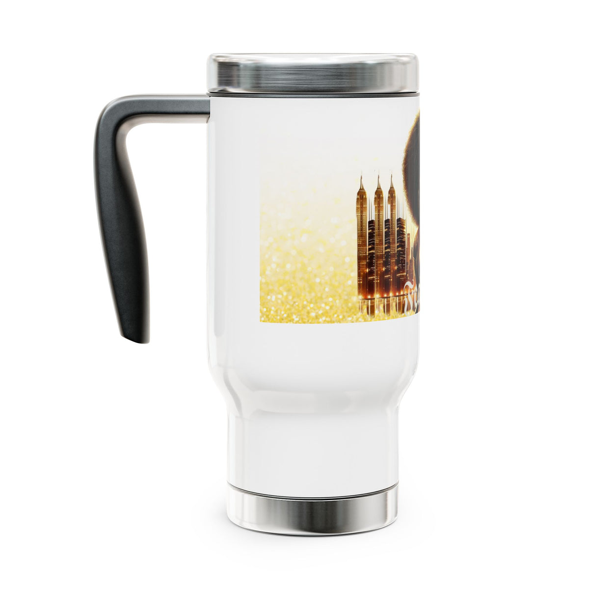 Fearless in The City Stainless Steel Travel Mug with Handle, 14oz - NGOWE STORE