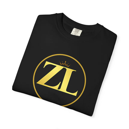 Unisex Garment-Dyed T-Shirt with Retro ZL Logo, Casual Streetwear Tee, Gift for Music Lovers, Trendy Graphic Shirt, Perfect for [...] - NGOWE STORE