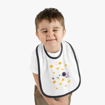 Baby Contrast Trim Jersey Bib