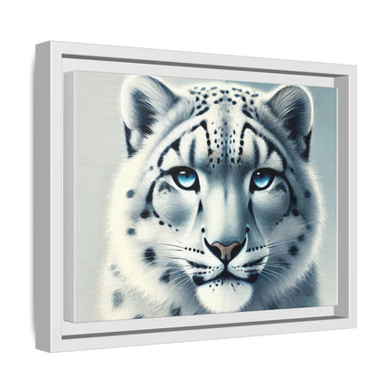 Snow Leopard Matte Canvas, Framed (Multi-color)