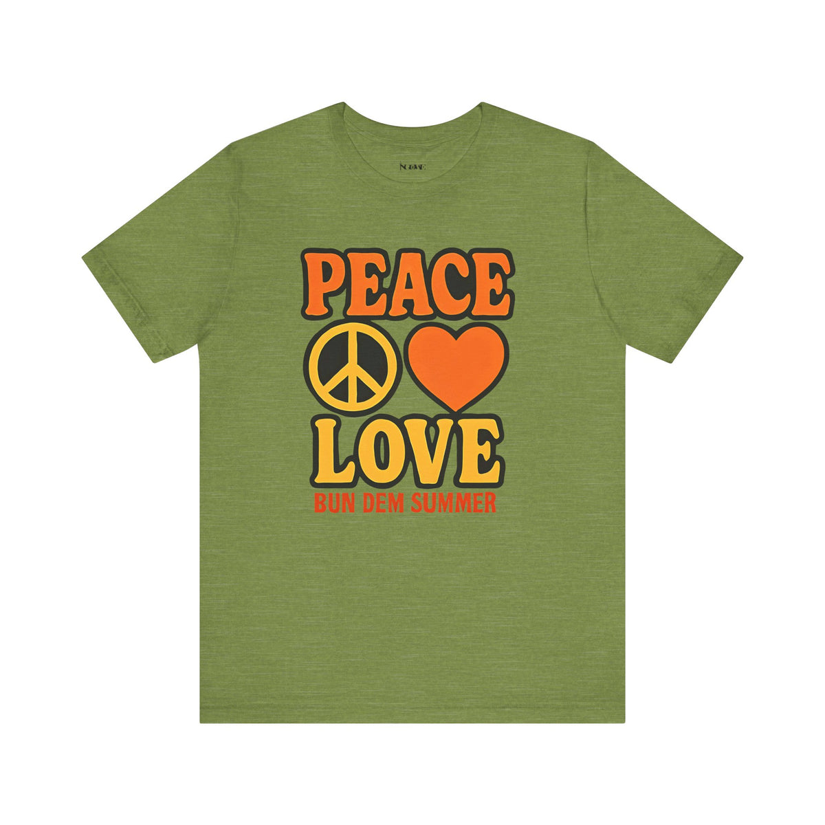 Peace & Love Summer Vibes Unisex Tee, Perfect for Festivals, Casual Outfits, Gifts, Music Events, and Spreading Positivity - NGOWE STORE