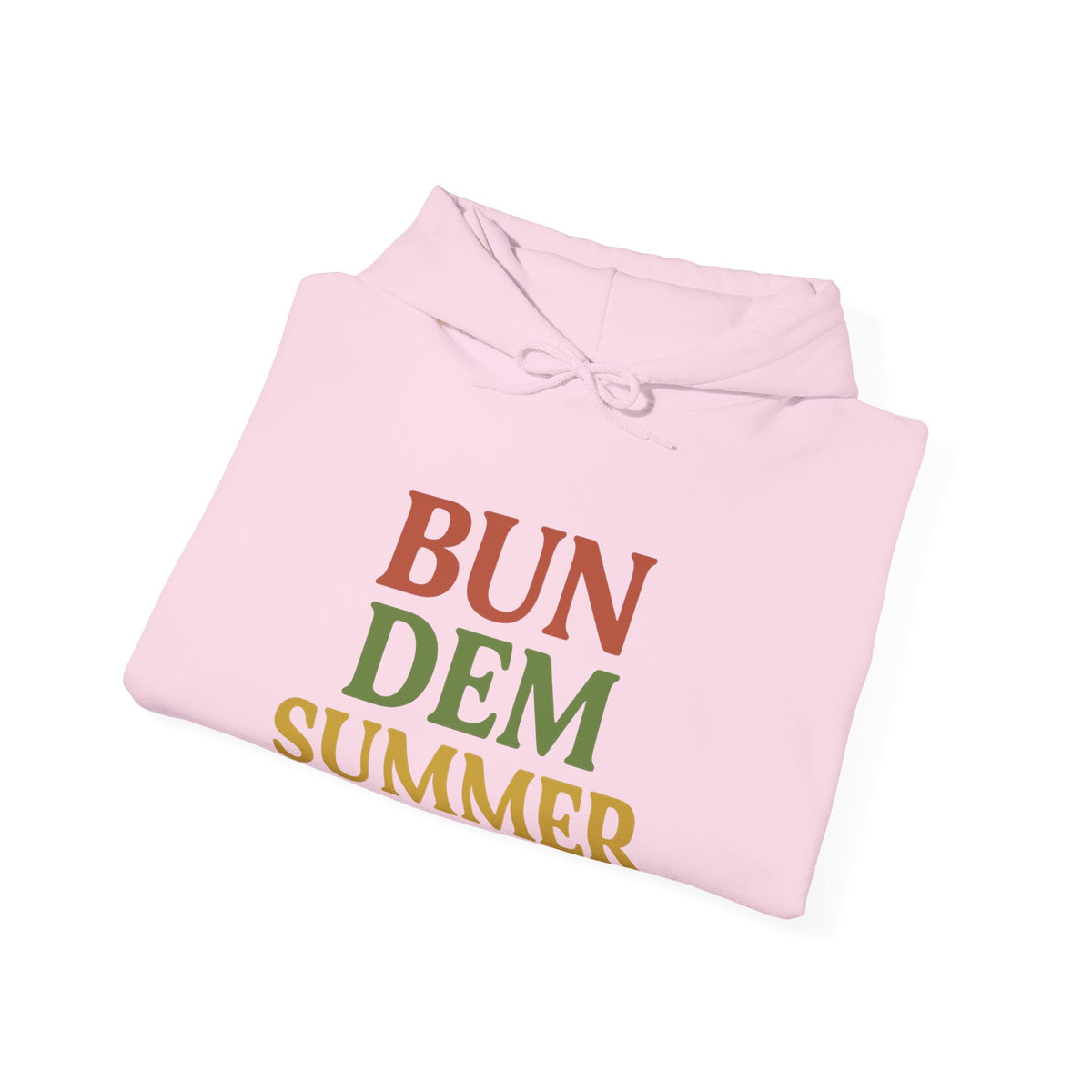 Bun Dem Summer Vibes Hooded Sweatshirt - Empire Editon Cozy Unisex Hoodie, Love Not War Casual Summer Apparel, Gift for Festivals, Outdoor Gatherings, Relaxed Style Sweatshirt - NGOWE STORE
