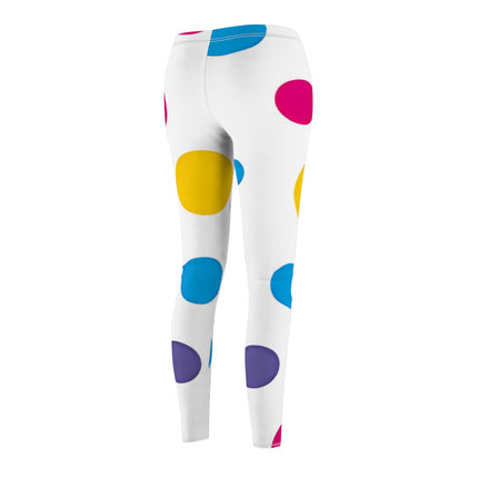 Colored Dots Women's Cut & Sew Casual Leggings (AOP)