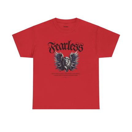 Fearless Lion Angel Unisex Heavy Cotton Tee - NGOWE STORE