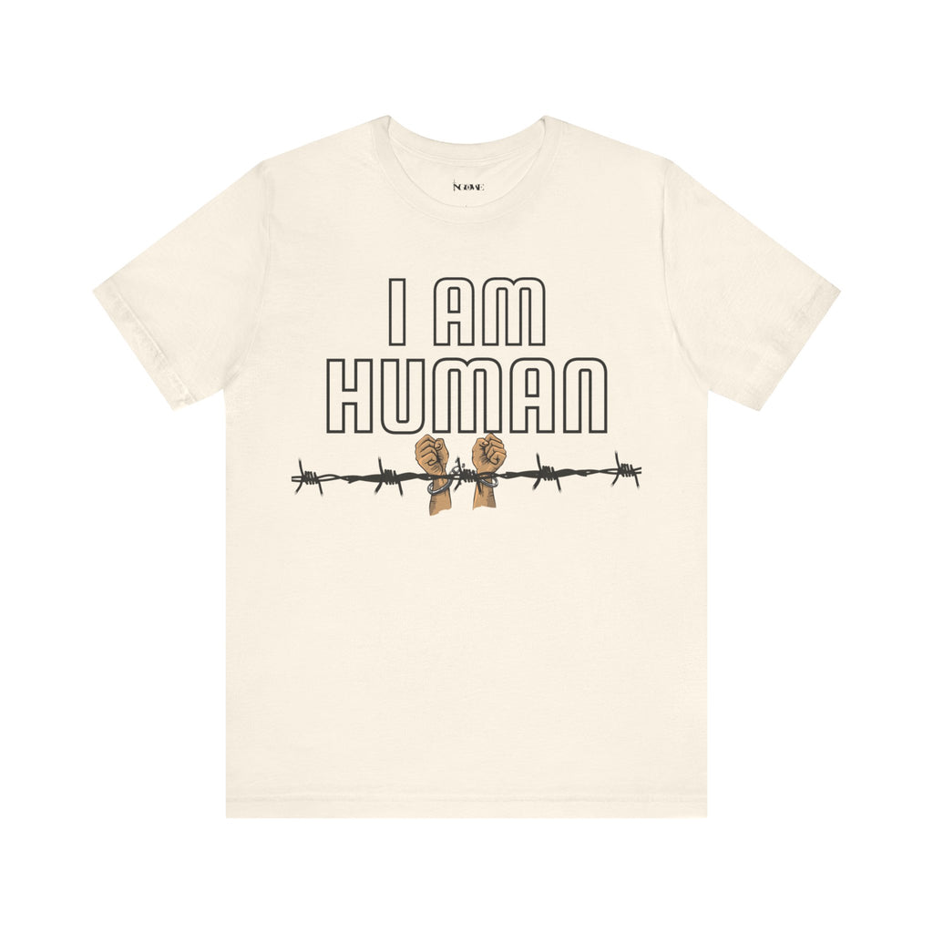 I AM HUMAN Unisex Jersey Tee - Empowerment & Humanity Message, Everyday Wear - NGOWE STORE