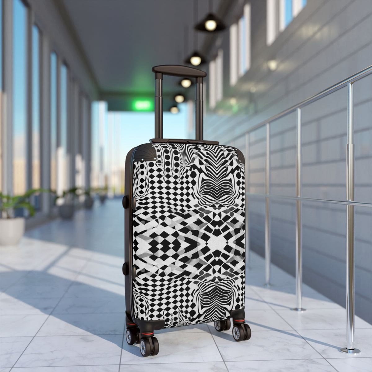 Black and White Suitcase - NGOWE STORE