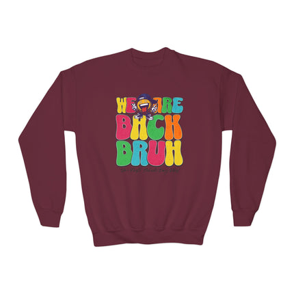 BRUH First School Day Vibes! Youth Crewneck Sweatshirt