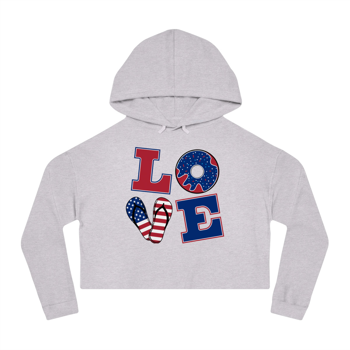 Love Women’s Cropped Hooded Sweatshirt - NGOWE STORE