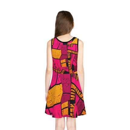 African Print Girls' Sleeveless Sundress