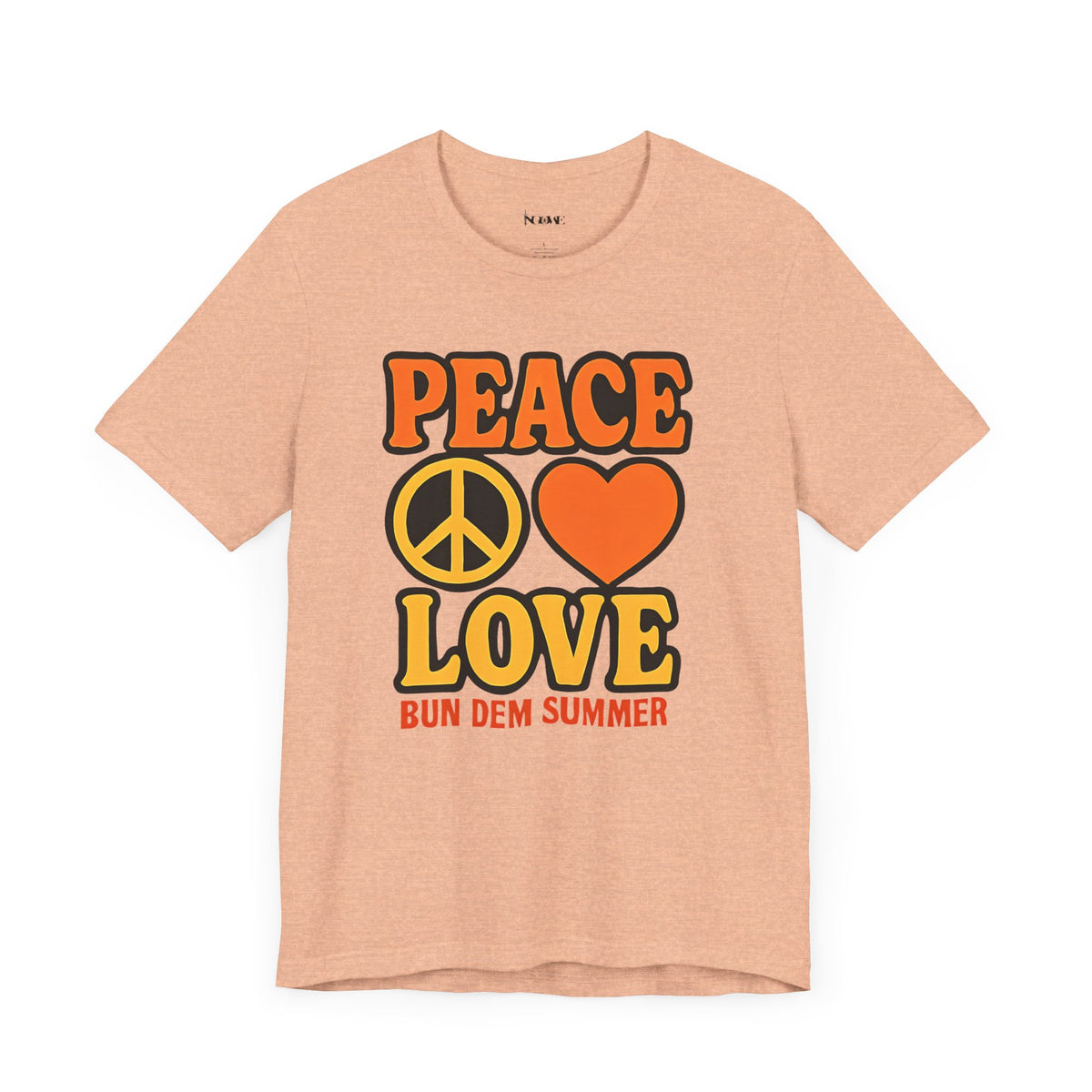 Peace & Love Summer Vibes Unisex Tee, Perfect for Festivals, Casual Outfits, Gifts, Music Events, and Spreading Positivity - NGOWE STORE