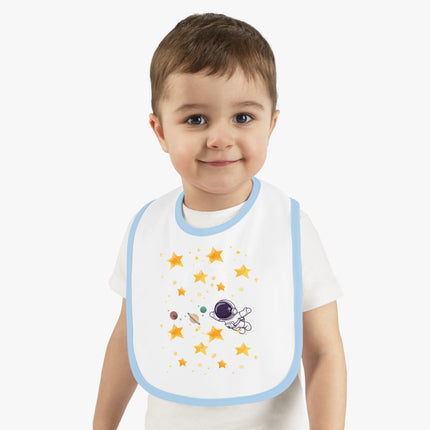 Baby Contrast Trim Jersey Bib