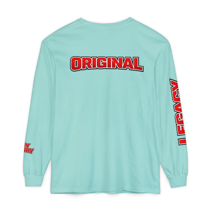 AdeAde “I Deh, You Deh?” — Original • My Story • Legacy Edition Unisex Garment-dyed Long Sleeve T-Shirt