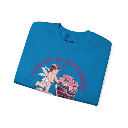 Women Can Buy Our Own Flowers Unisex Heavy Blend™ Crewneck Sweatshirt - NGOWE STORE