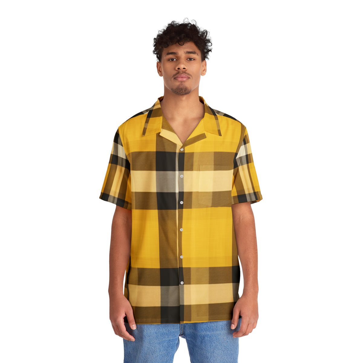 Gold  Men's African Shirt (AOP) - NGOWE STORE