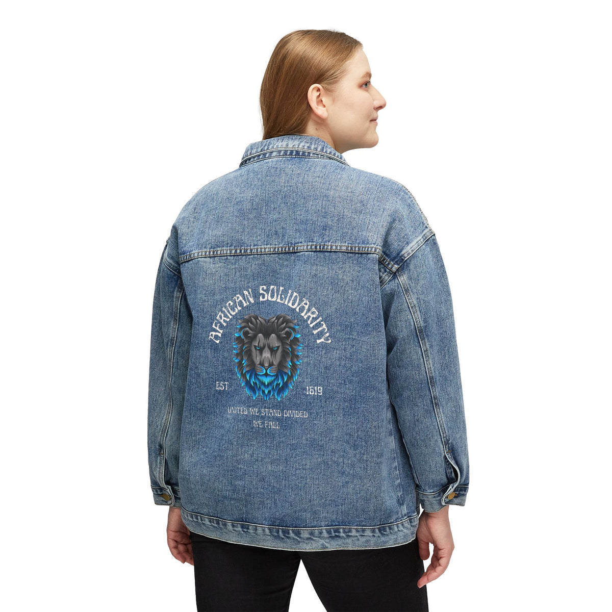 African Solidarity Women's Denim Jacket - NGOWE STORE