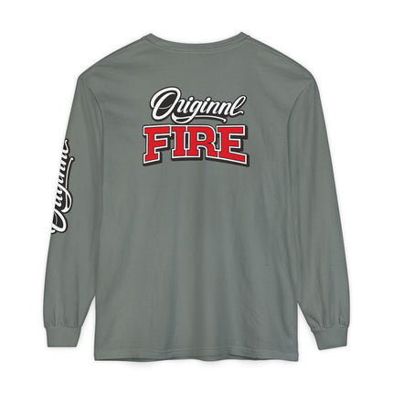 ORIGINAL FIRE™ 2026 — Fearless Long Sleeve. Unisex Garment-dyed Long Sleeve T-Shirt