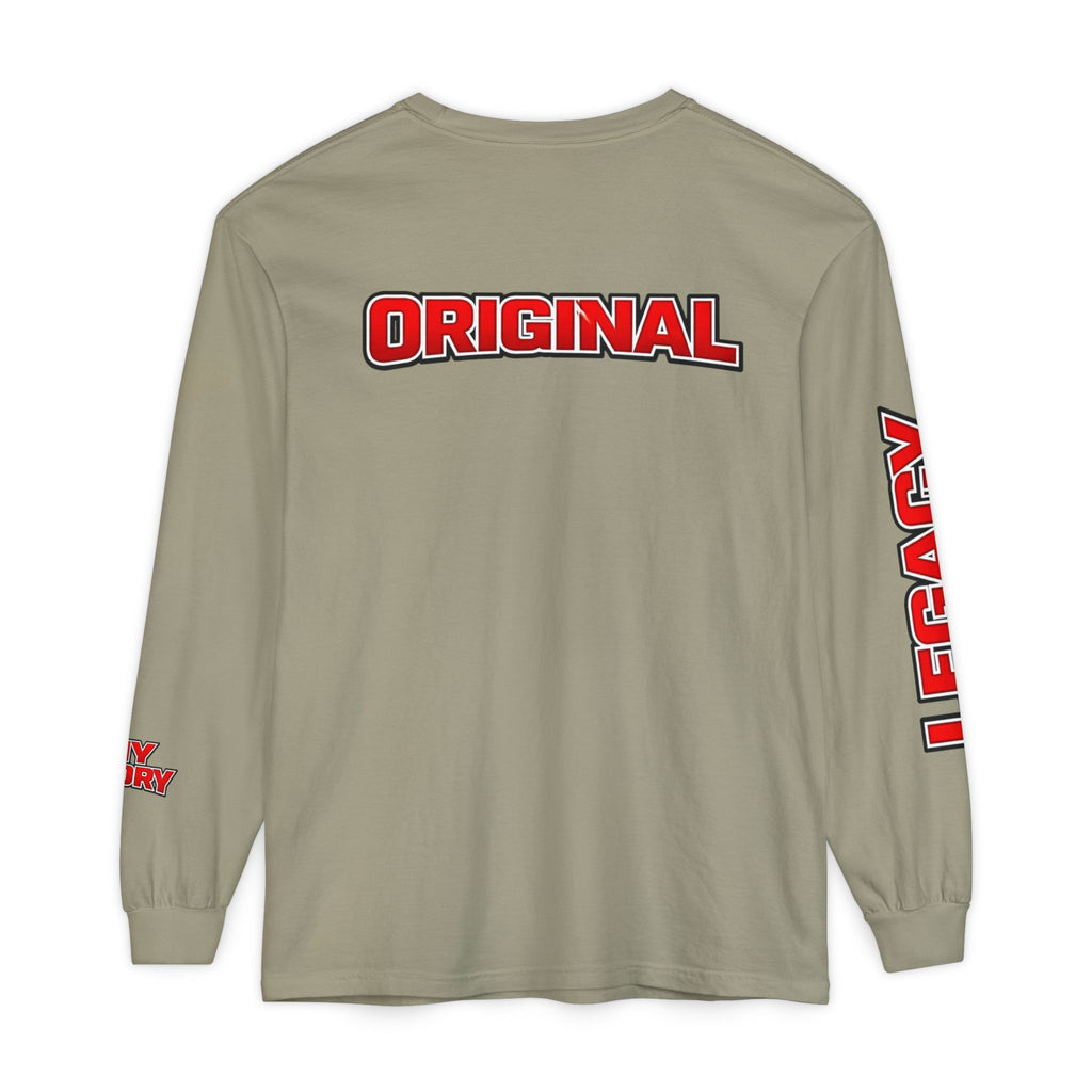 AdeAde “I Deh, You Deh?” — Original • My Story • Legacy Edition Unisex Garment-dyed Long Sleeve T-Shirt - NGOWE STORE