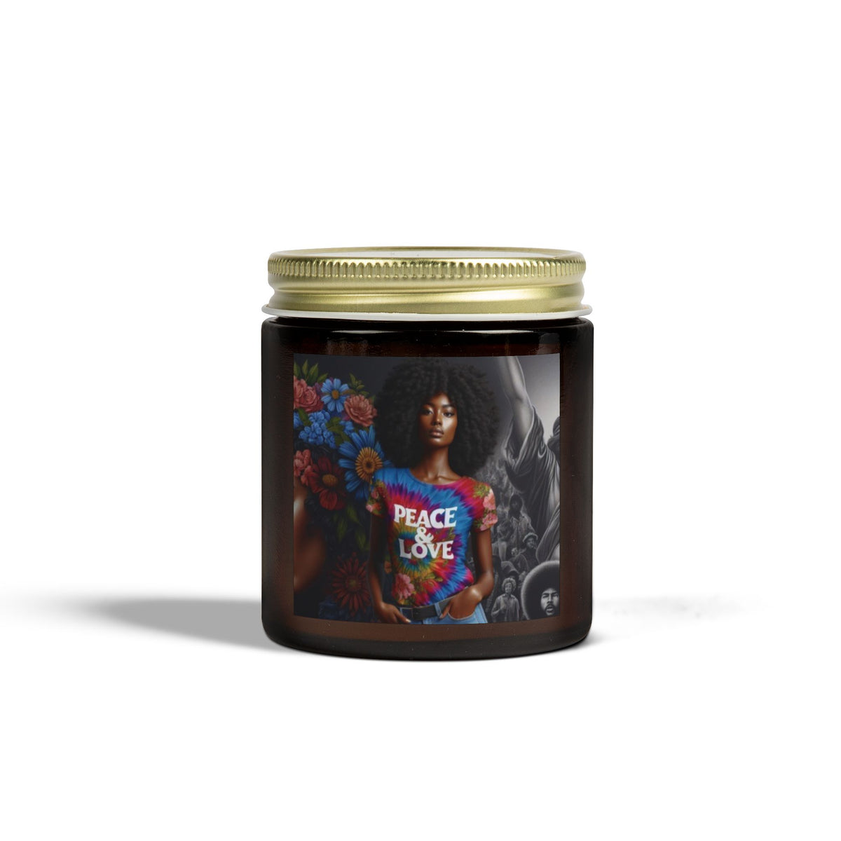 Peace and Love Scented Candles, Coconut Apricot Wax (4oz, 9oz) - NGOWE STORE
