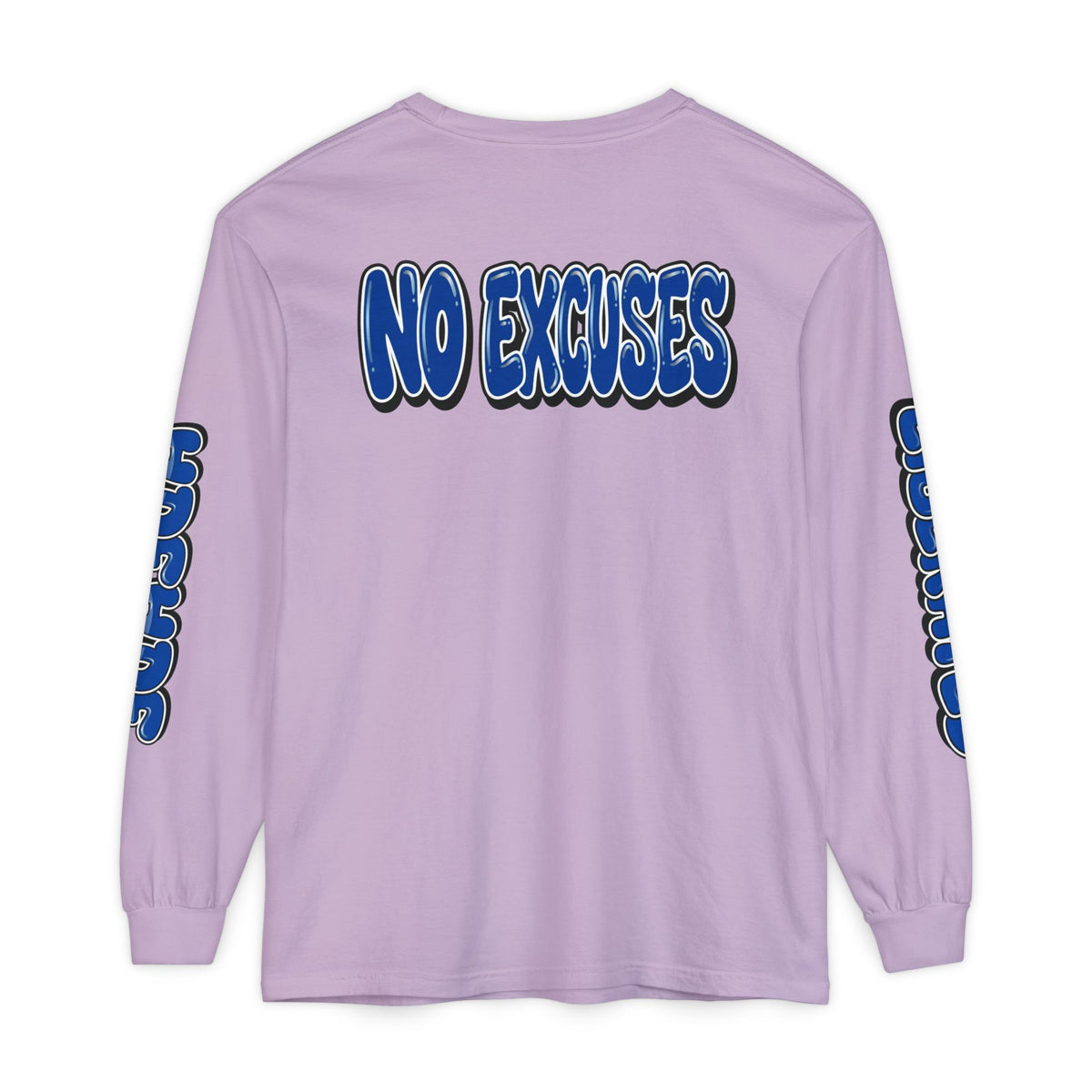 FEARLESS “AdeAde No Excuses” Long Sleeve T-Shirt | NGOWE Fearless Collection – Unisex Motivation Garment-dyed - NGOWE STORE