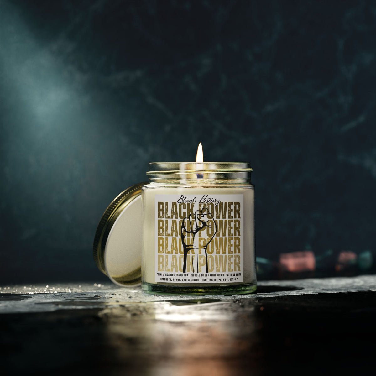 Black History Scented Candles, Coconut Apricot Wax (4oz, 9oz) - NGOWE STORE