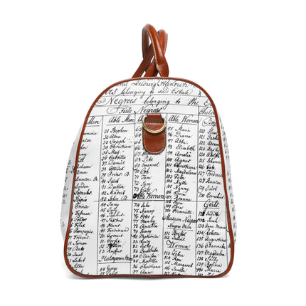 Black History Know Your Name Waterproof Travel Bag