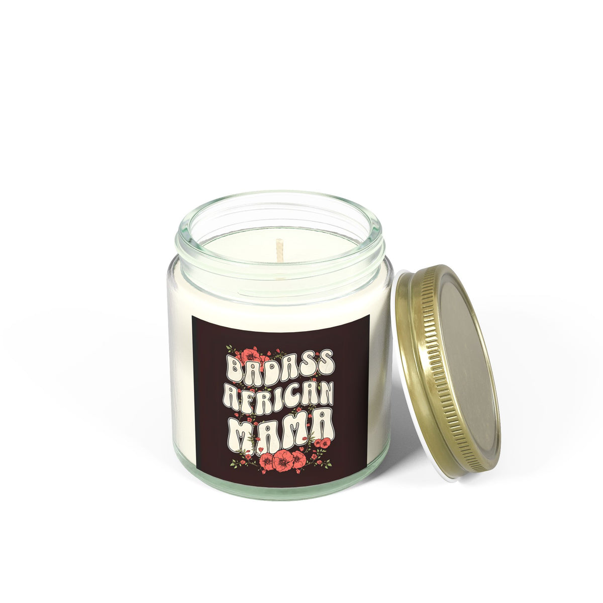 Badass African Mama Scented Candles, Coconut Apricot Wax (4oz, 9oz) - NGOWE STORE