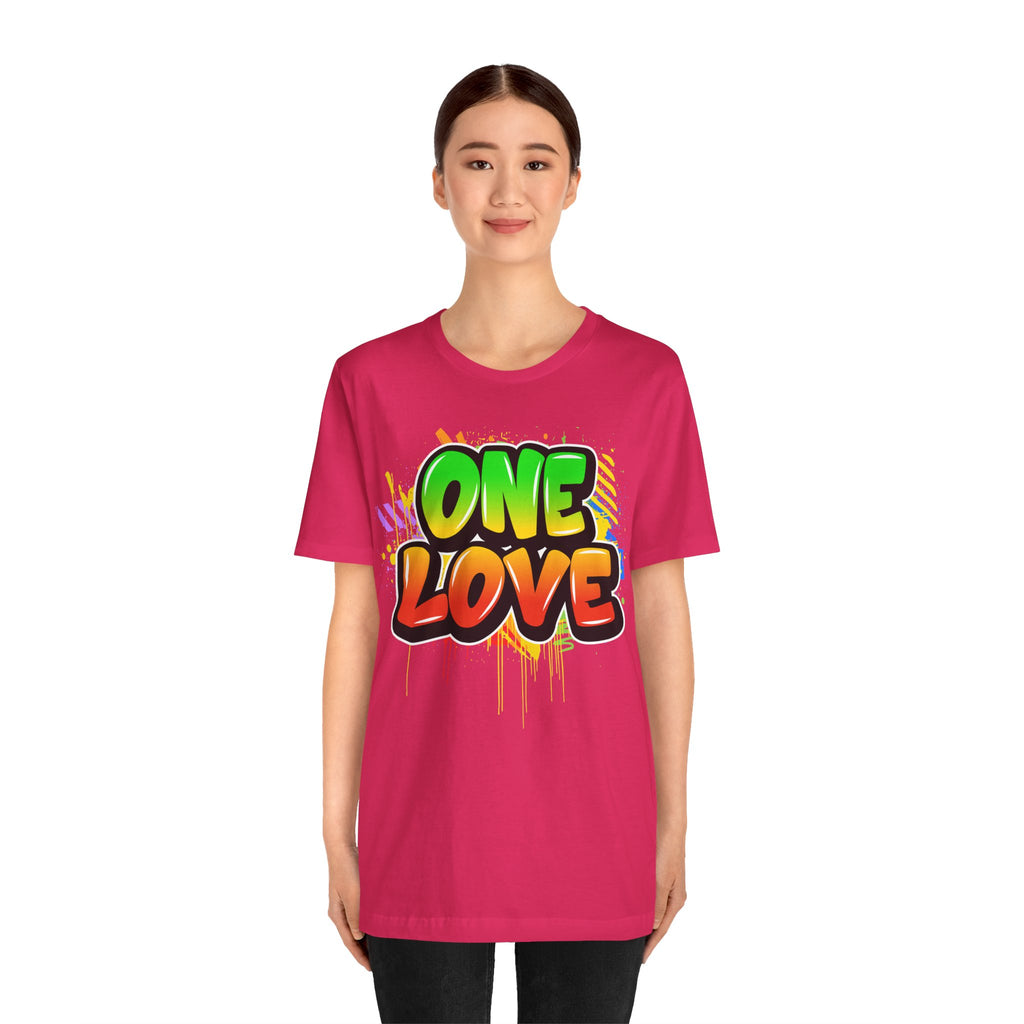 One Love Graffiti T-shirt - Unisex Jersey Short Sleeve Tee - NGOWE STORE