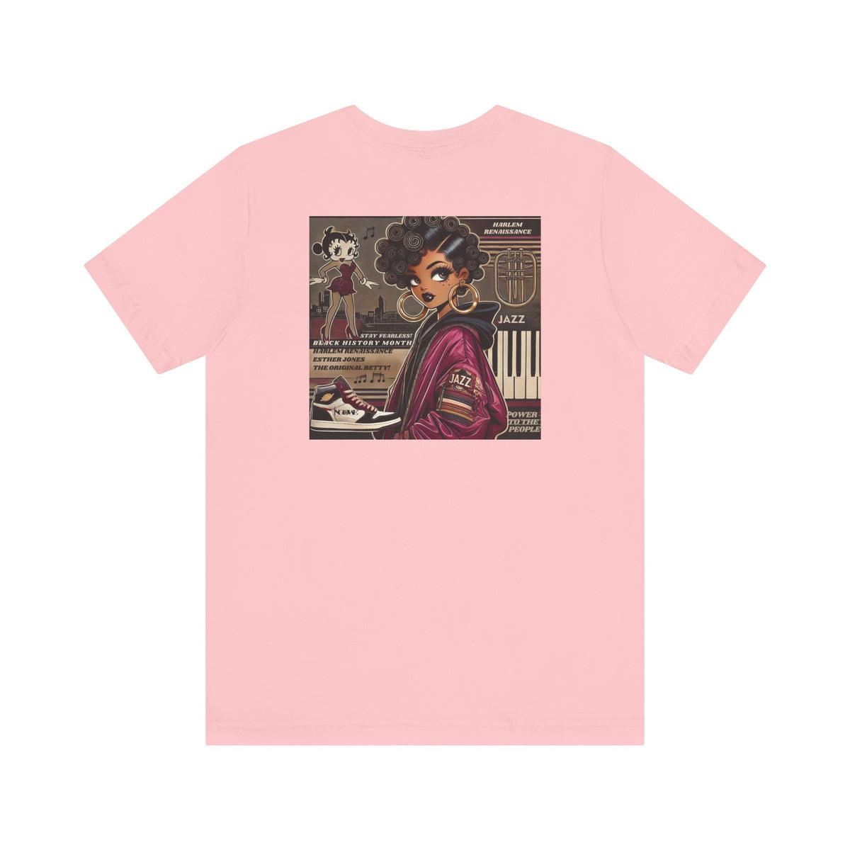 Harlem Renaissance Fearless Betty Boop Unisex Jersey Short Sleeve Tee - NGOWE STORE