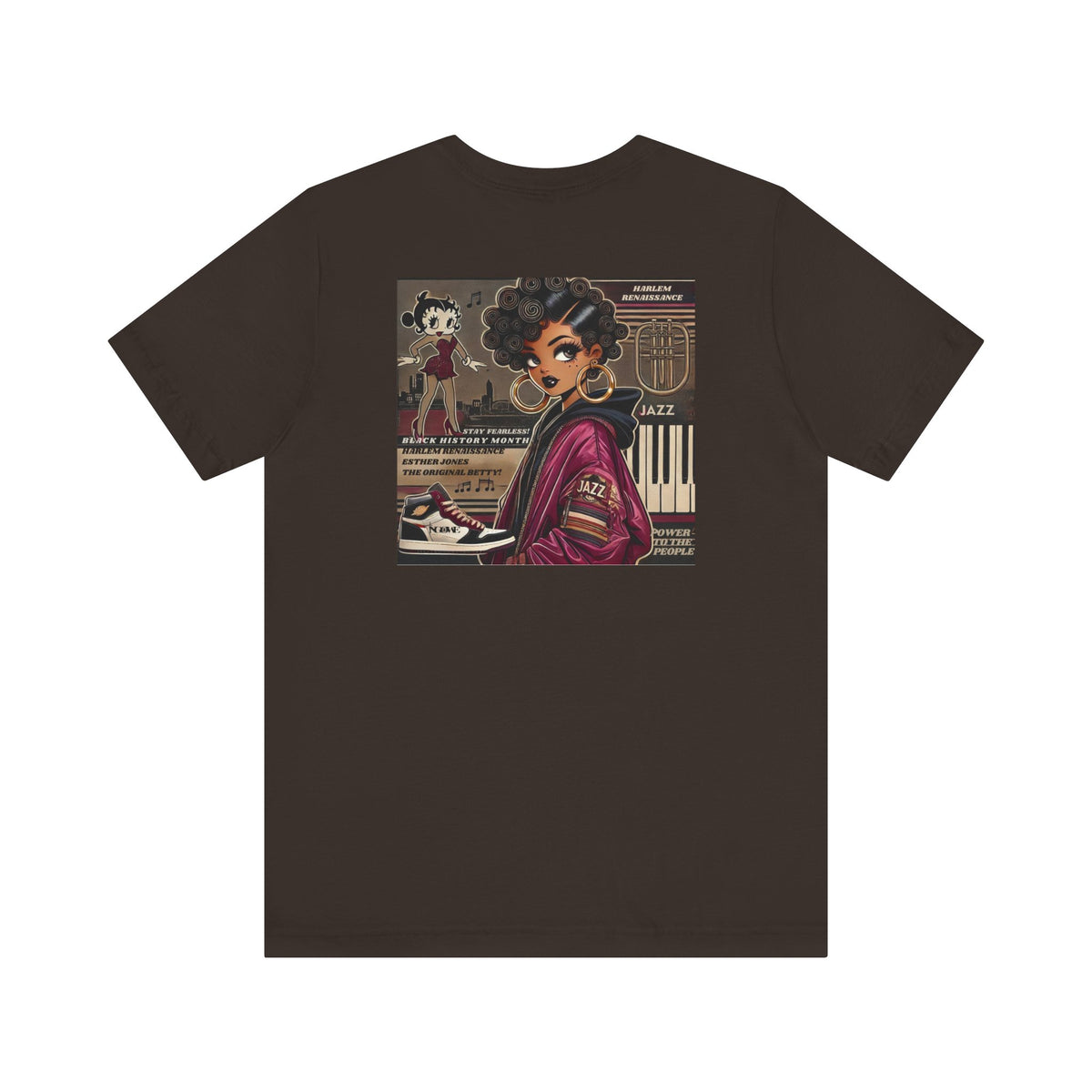 Harlem Renaissance Fearless Betty Boop Unisex Jersey Short Sleeve Tee - NGOWE STORE