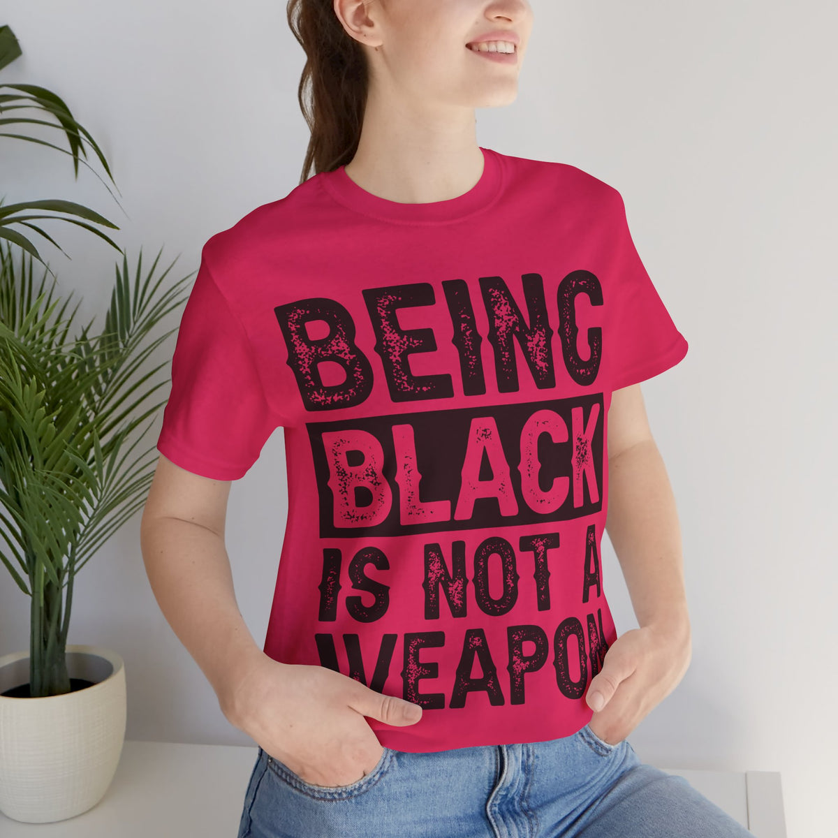 Being Black Not  A Weapon - Unisex Jersey Short Sleeve Tee - NGOWE STORE