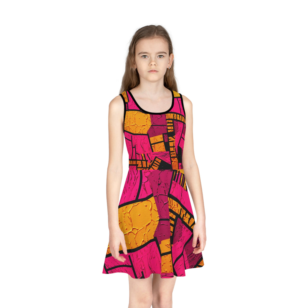 African Print Girls' Sleeveless Sundress - NGOWE STORE