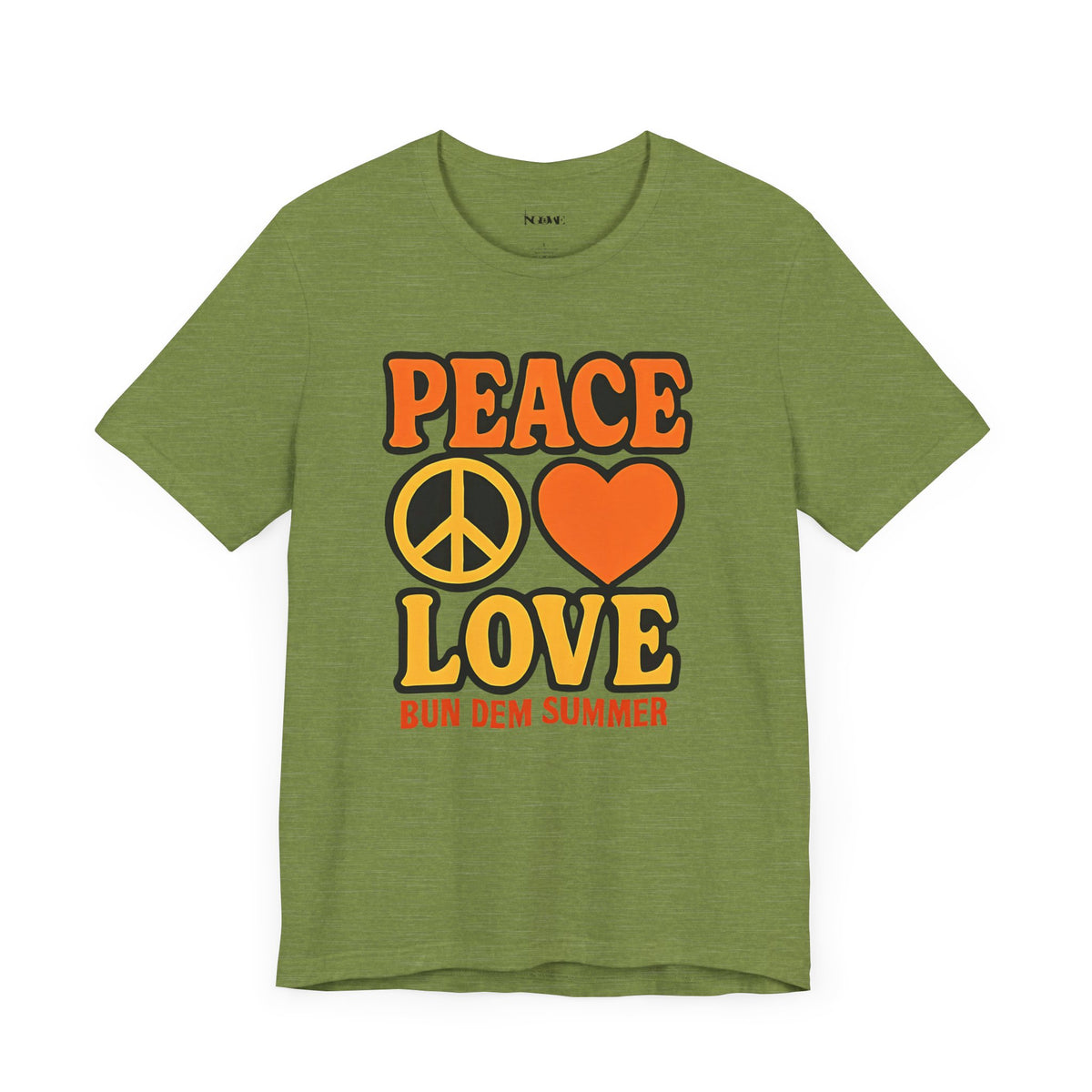 Peace & Love Summer Vibes Unisex Tee, Perfect for Festivals, Casual Outfits, Gifts, Music Events, and Spreading Positivity - NGOWE STORE