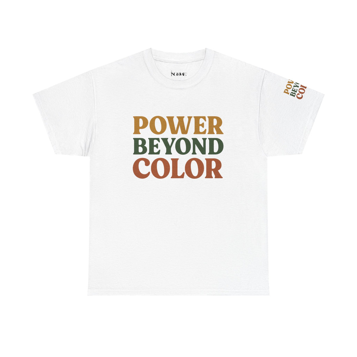 Power Beyond Color Unisex Heavy Cotton Tee, Motivational Shirt, Casual Wear, Gift for Him/Her, Affirmation Tee, Inclusive Fashion - NGOWE STORE