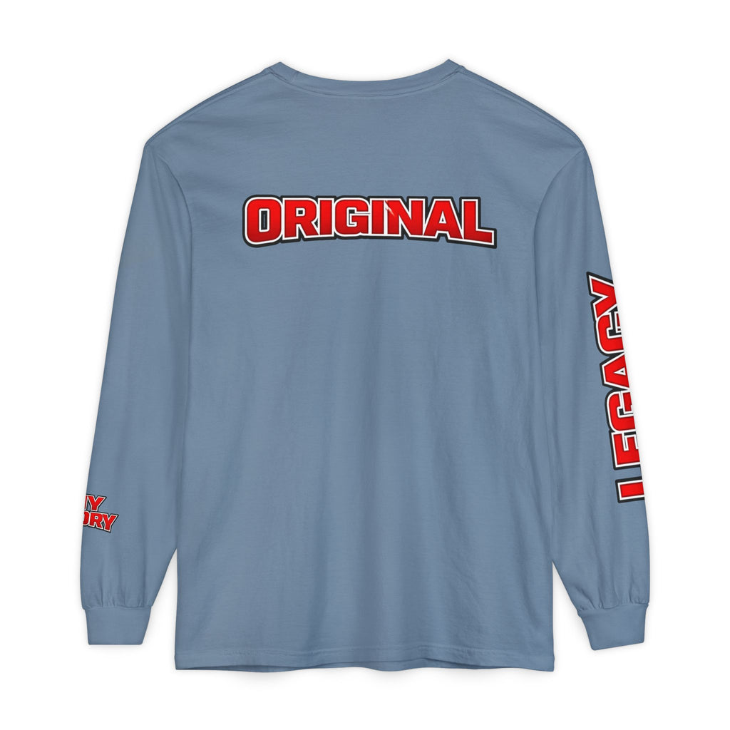 AdeAde “I Deh, You Deh?” — Original • My Story • Legacy Edition Unisex Garment-dyed Long Sleeve T-Shirt - NGOWE STORE