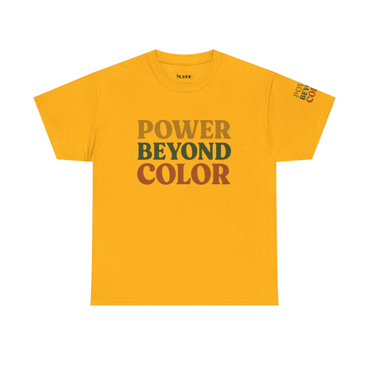 Power Beyond Color Unisex Heavy Cotton Tee, Motivational Shirt, Casual Wear, Gift for Him/Her, Affirmation Tee, Inclusive Fashion - NGOWE STORE