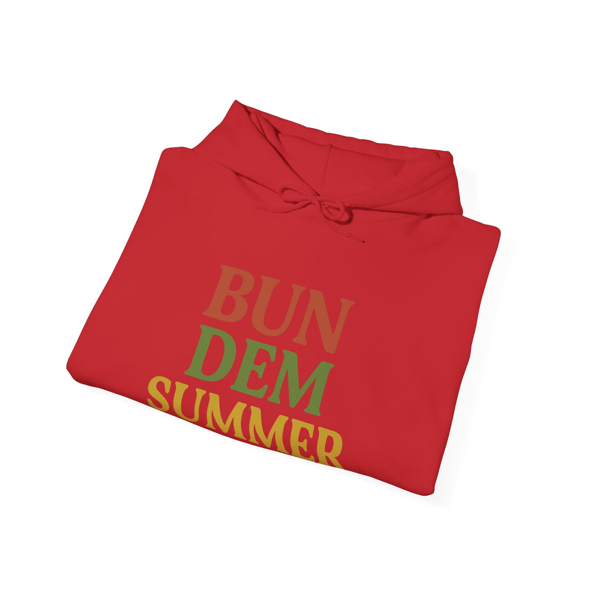 Bun Dem Summer Vibes Hooded Sweatshirt - Empire Editon Cozy Unisex Hoodie, Love Not War Casual Summer Apparel, Gift for Festivals, Outdoor Gatherings, Relaxed Style Sweatshirt - NGOWE STORE