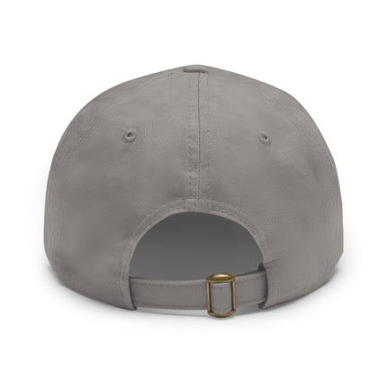 Melanin Spice Dad Hat with Leather Patch (Rectangle)