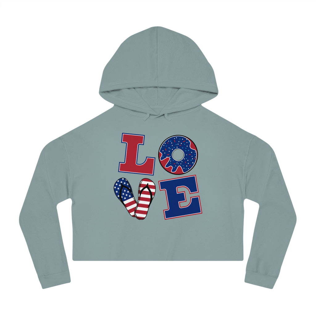Love Women’s Cropped Hooded Sweatshirt - NGOWE STORE
