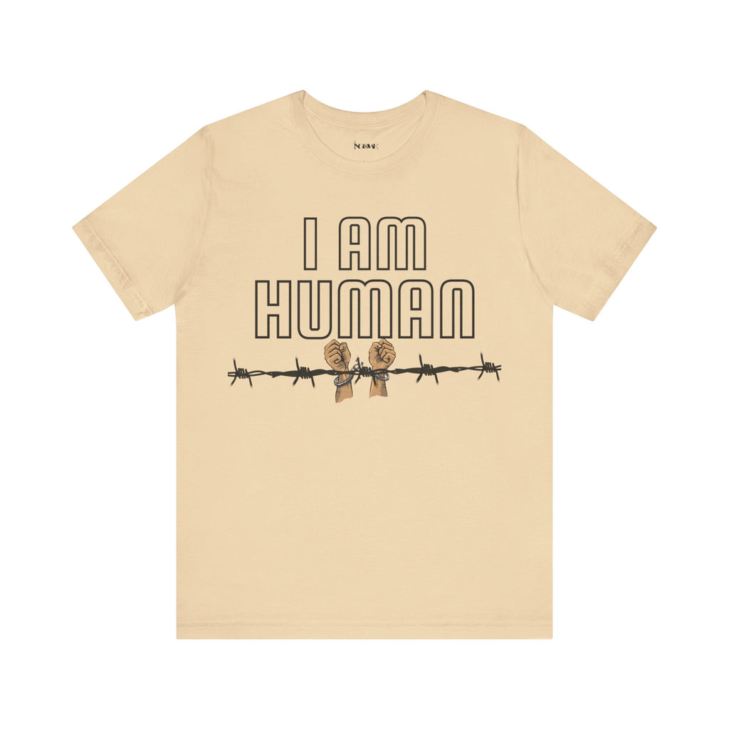 I AM HUMAN Unisex Jersey Tee - Empowerment & Humanity Message, Everyday Wear - NGOWE STORE