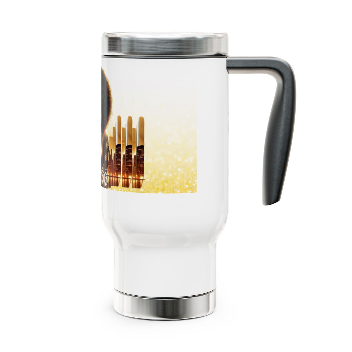 Fearless in The City Stainless Steel Travel Mug with Handle, 14oz - NGOWE STORE
