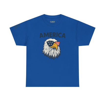 Patriotic Eagle Tee, Unisex Heavy Cotton Tee, USA Independence Day Shirt, American Apparel, 4th of July Top, Freedom Graphic Tee