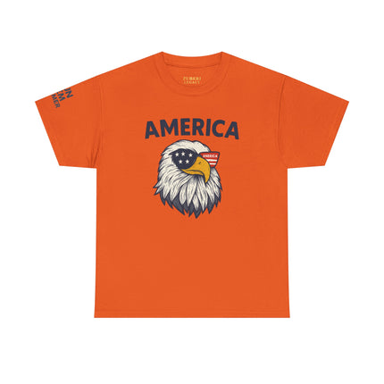 Patriotic Eagle Tee, Unisex Heavy Cotton Tee, USA Independence Day Shirt, American Apparel, 4th of July Top, Freedom Graphic Tee